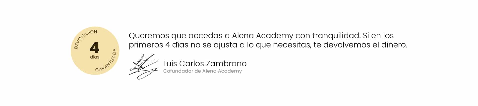 devolucion garantizada web alena