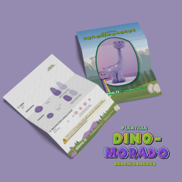 PLANTILLA DINO MORADO - BRACHIOSAURUS