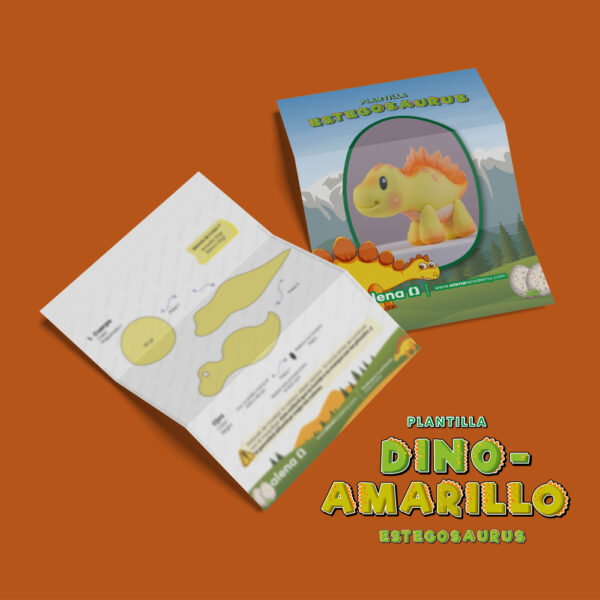 PLANTILLA DINO AMARILLO - ESTEGOSAURUS